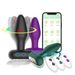 Außenhandels-Bestseller: Doppelt verriegelbarer Samenring-Vibrator mit App-gestützter Prostata-Massage und Fernbedienung (Doppelsteuerung)_voghion.com