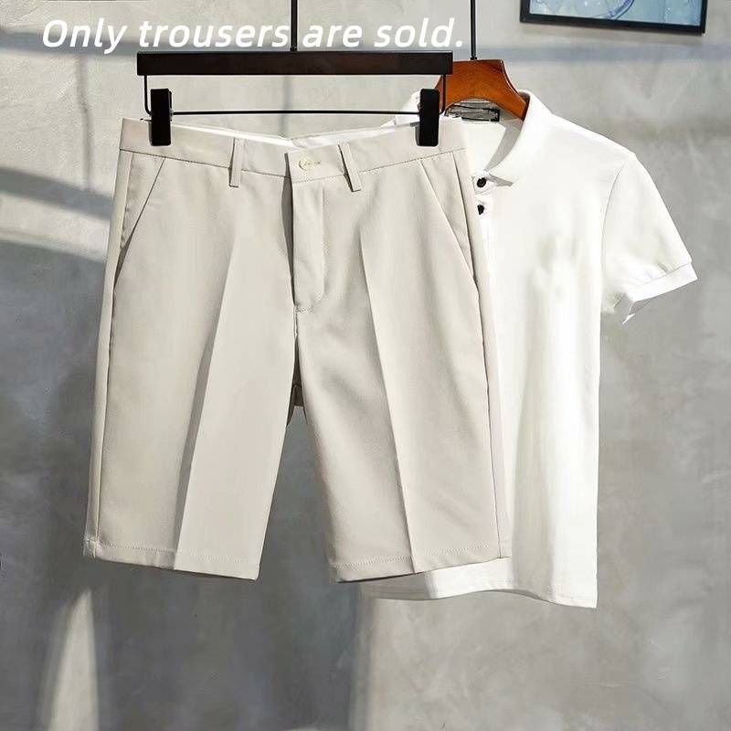 Men's Casual Shorts, Form-fitting Dress Pants, Thin Capri Pants_voghion.com