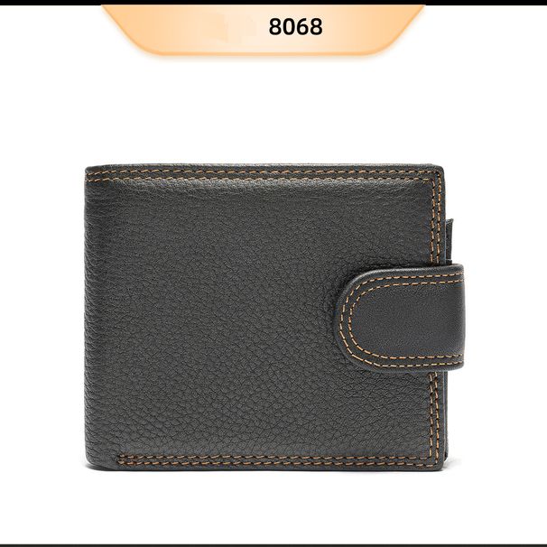 Portefeuille pour homme, portefeuille long en cuir de vache véritable de haute qualité, première couche de cuir de vache véritable_voghion.com