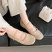 【Soft Sole And Soft Upper】Cameido Ballet Mary Jane Shoes 2025 Autumn Flat Cross Ankle Strap Shallow Single Shoes_voghion.com