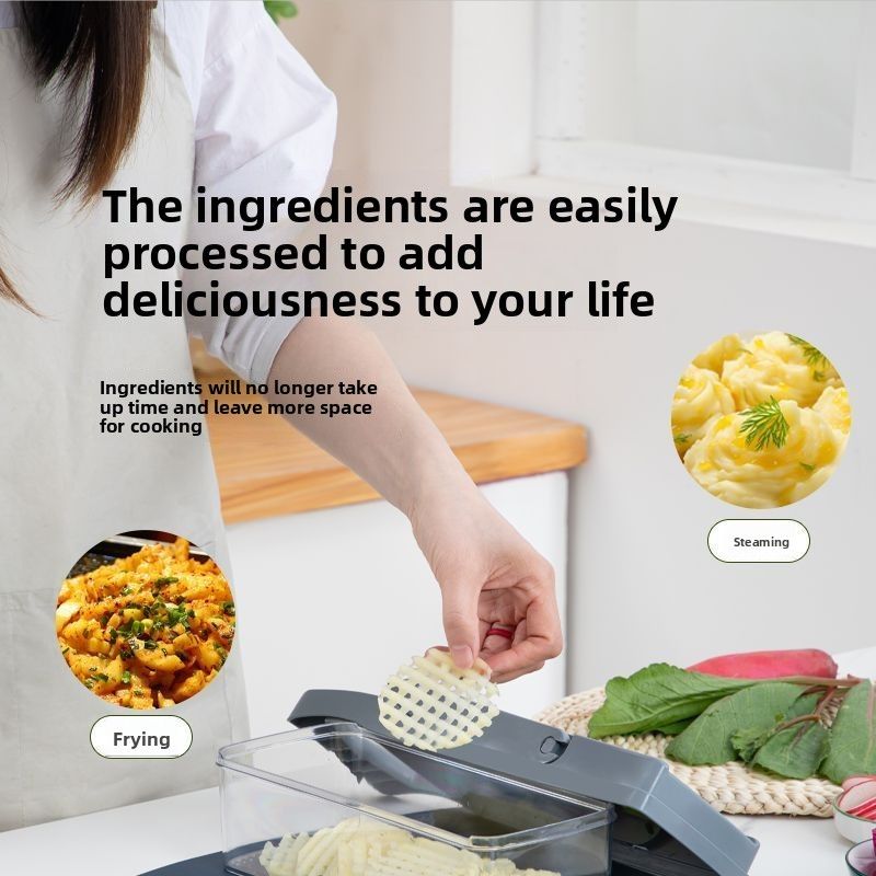 Multifunctional Vegetable Cutter Home Use Potato Dicer Kitchen Grater Radish Shredder Slicer_voghion.com