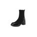 European And American Style Chunky Short For Women 2024 New Elastic High Heel Versatile Martin Boots_voghion.com
