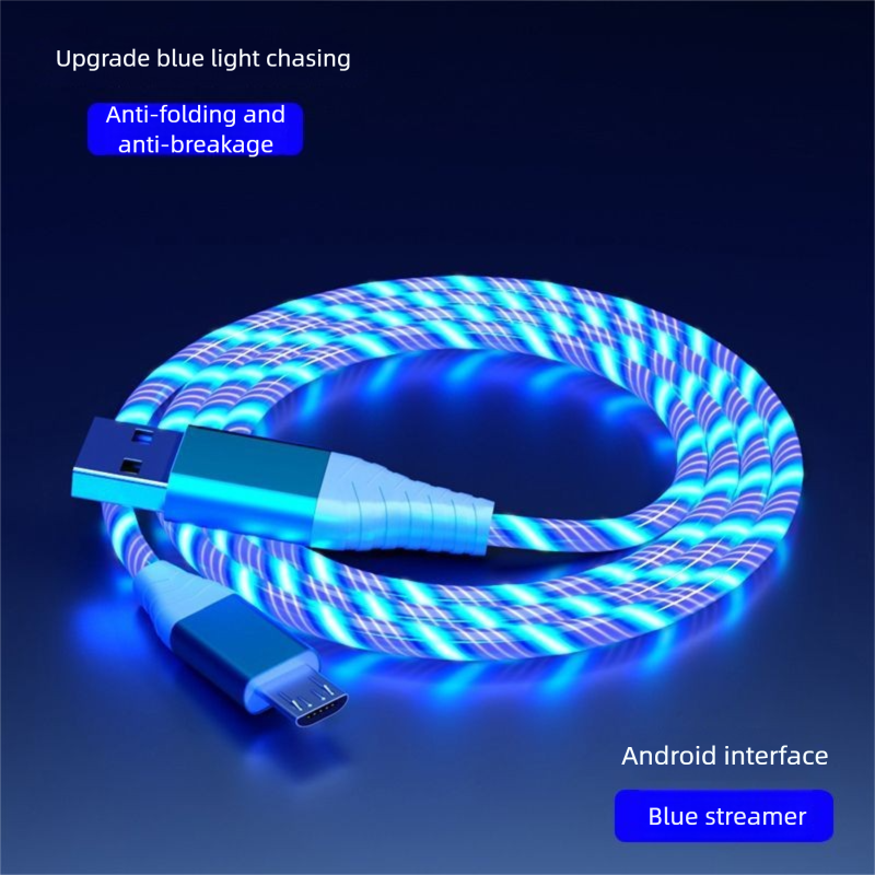 Leuchtendes, farbenfrohes Schnelldatenkabel, kompatibel mit dem 3-in-1-Autoladegerät mit Marquee Light-Ladefunktion_voghion.com