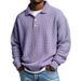 Men's Clothing Waffle Striped Casual Long Sleeve Retro Waffle Knit Long Sleeve Shirt - Relaxed Fit, Breathable & Stylish In 10 Classic Colors (S-5XL)_voghion.com
