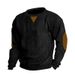 2024 Hot Selling Spring And Autumn European Size Men's Round Neck Casual Stand Collar Corduroy Long Sleeve Sweatshirt_voghion.com