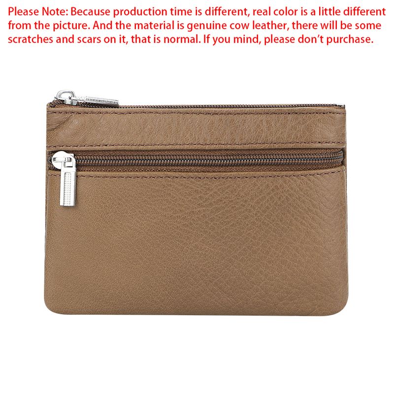 URBAN MASTER Mini-Geldbörse aus echtem Leder, einfache, lässige Kleingeldtasche, tragbare Aufbewahrungstasche mit Reißverschluss für Damen 1839_voghion.com