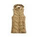 Quilted Puffer Vest For Women - Longline Hooded Winter Gilet With Zipper Pockets (Black/Beige/Khaki/Red, Sizes M-XXL)_voghion.com