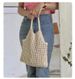 Borsa di paglia in filo di cotone, borsa retrò intrecciata, borsa a rete fatta a mano, borsa rifinita, borsa da spiaggia versatile con rete da pesca_voghion.com