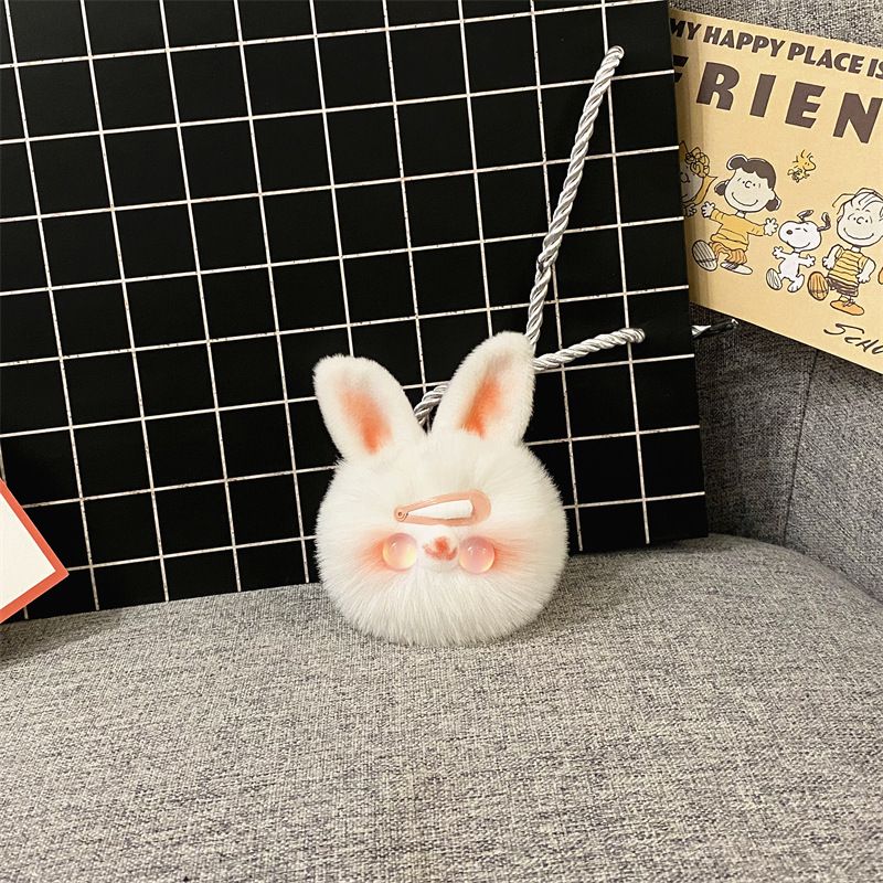 Taschenanhänger, süßer Hase, Plüsch-Schlüsselanhänger, Mädchen-Cartoon-Puppe, Taschenanhänger, Auto-Schlüsselanhänger, Geschenk-Accessoires_voghion.com