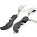 Set di stoviglie da esterno 4 in 1, utensili da cucina per campeggio, cucchiaio in acciaio inossidabile, forchetta portatile, coltello, multifunzione, pieghevole, portatile, tascabile, bottiglia Op_voghion.com