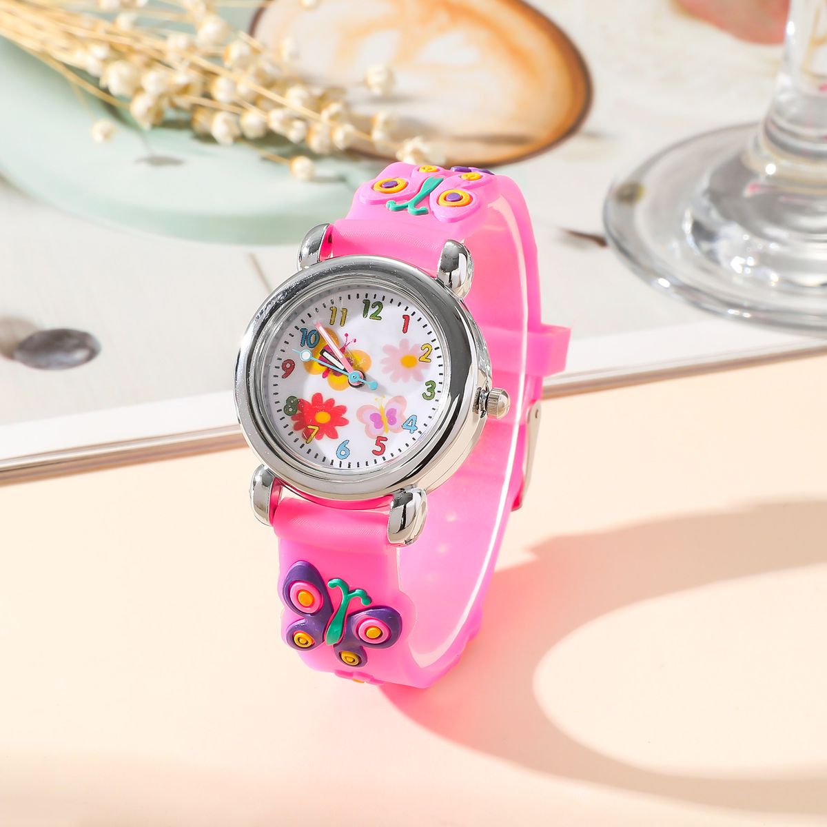 Children's Watches Children's Hot Style Butterfly Silicone Quartz Watch Boys Girls Student Large Dial_voghion.com