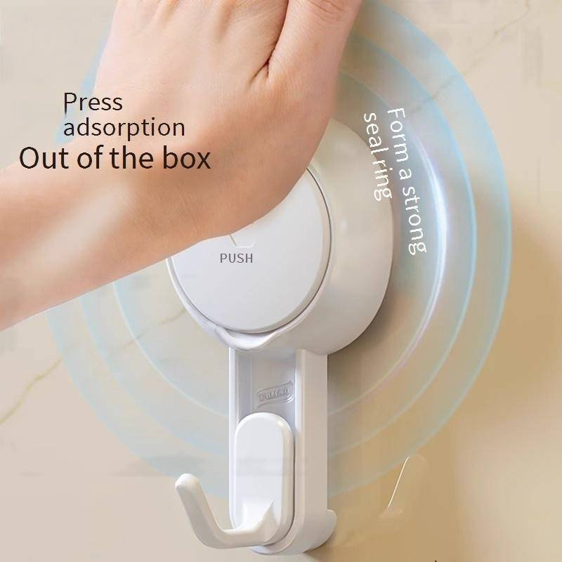 Strong Suction Cup Hooks - No Drill & Damage-Free (Holds Up To 5kg For Bathroom/Kitchen) - Waterproof & Reusable Adhesive Wall Hooks​​_voghion.com