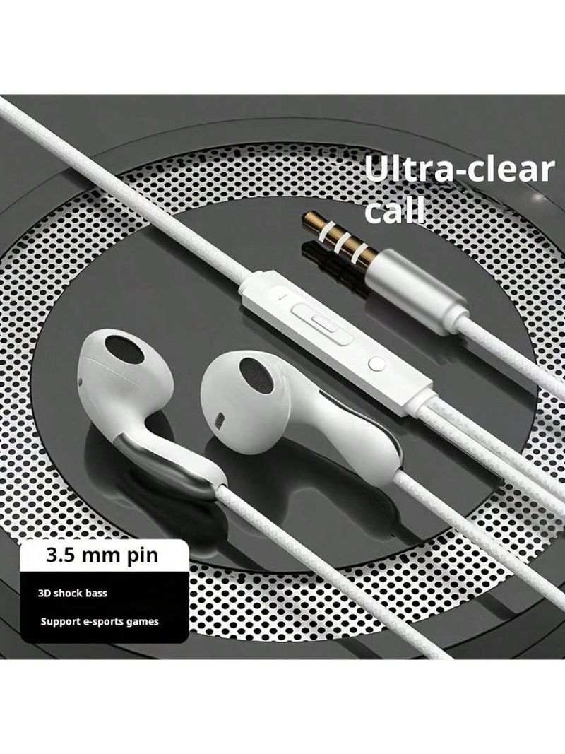 Lightweight And Comfortable Wired Headphones 3.5mm Interface, HD Sound Quality, Support Calls, Adjust Volume, Switch Songs, Can Be Used For Laptop/PC_voghion.com