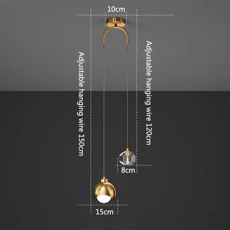 Modern Simple Crystal Pendant Light Bedroom Bedside Hanging Lamp Nordic Minimalist Long Line Living Room Home Decor_voghion.com