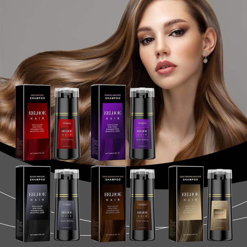 EELHOE Pflanzenextraktpflege Mehrfarbig DIY Color Trend Sanftes Shampoo_voghion.com