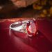 Fashion Men And Women New Jewelry Inlaid Orange Oval Zircon Ring_voghion.com
