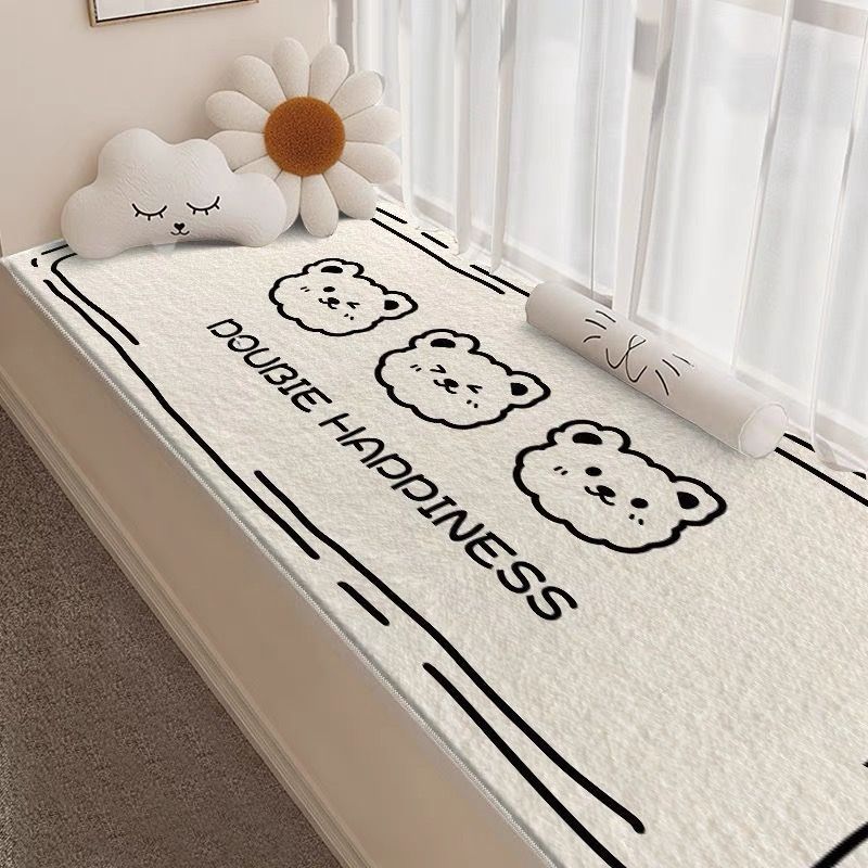 Cartoon Cashmere Bay deken verdikt universeel all-season vensterbankmat thuis slaapkamer balkon kussen tatami_voghion.com