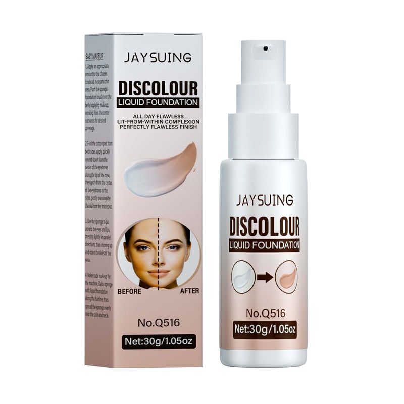 Jayswing skin color liquid foundation brightening portable concealer is durable and not easy to fade warm_voghion.com