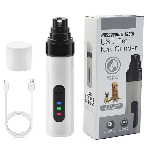 Pet Grinder 3-Speed LED Electric Clipper For Cats And Dogs Automatic Nail Trimmer_voghion.com