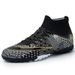 High-top Soccer For Boys Girls With Rubber Studs, Black And White Training Shoes_voghion.com