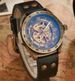 Orologio meccanico automatico scheletrato vintage da uomo con numeri romani, lancette luminose e cinturino in pelle - Resistente all'acqua, cassa in bronzo_voghion.com