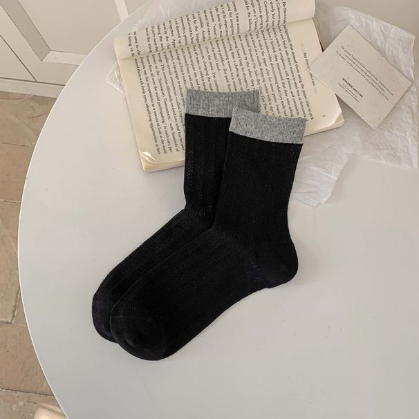 Calze estive per bambini, stile balletto, grigie, in maglia sottile, traspiranti, a metà polpaccio, piccole, bianche, fresche, con strati sovrapposti_voghion.com