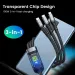 Three In One Micro USB C-type Suitable For Ultra Of Smartphones 100W Digital Display With Light Fast Charging Data Cable_voghion.com