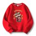 Dragon Red Parent-Child Outfit Long Sleeve Year Thickened Sweatshirt New Year's Day Activity Wear Performance Costume_voghion.com