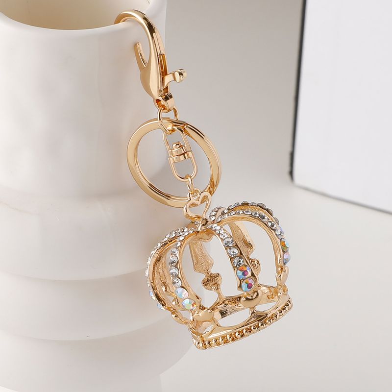 Luxus Metall Intarsien Diamant Große Krone Herz Tasche Anhänger Trendy Keychain Geschenk_voghion.com