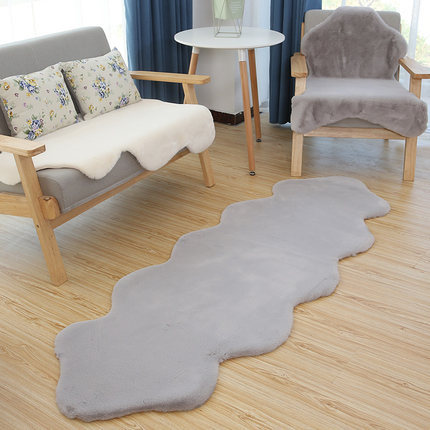 Nordic ins imitation rabbit hair bedroom carpet, bedside white blanket, window mat, short plush sofa carpet mat_voghion.com