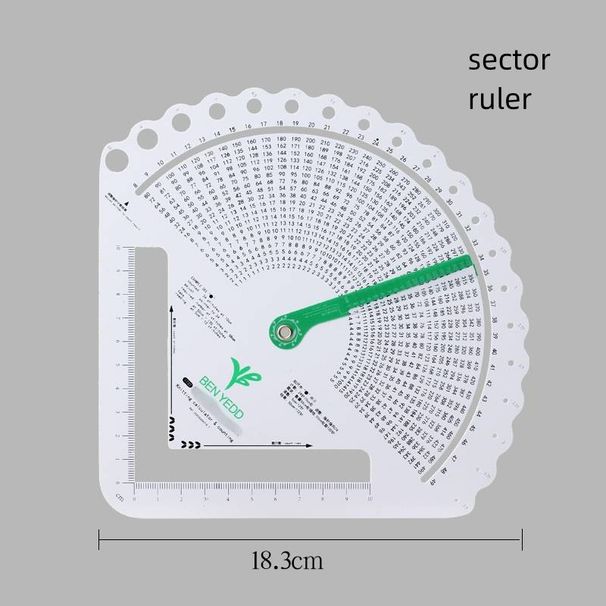 Inne Knitting Counter Density Ruler 1pc Sector Garment Ruler_voghion.com