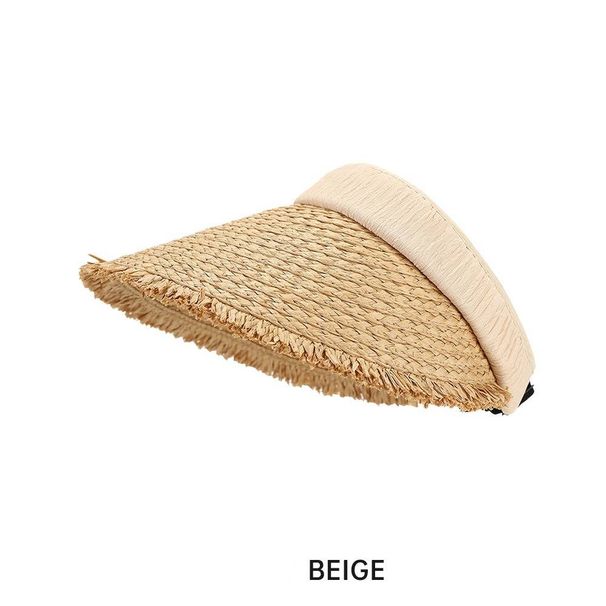 Sommerurlaub Urlaub Große Krempe Strohhut Damen Topless Sonnenhut Strohhut Netz Promi Strand Sonnenhut_voghion.com