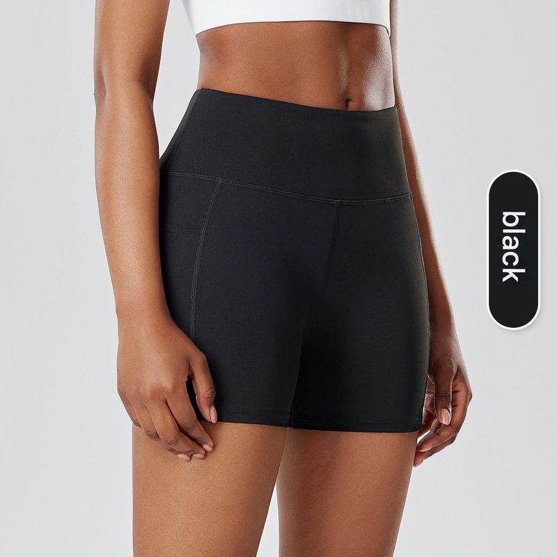 NOKO Sports Neue Nude-Hüft-Lifting-Sportshorts mit hoher Taille in Pfirsichfarbe, Leggings für Oberbekleidung, Fitness-Yoga-Dreipunkthosen für Damen_voghion.com