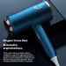 Asciugacapelli professionale 2400W - Asciugacapelli ionico con terapia della luce blu, doppi ugelli e protezione dal surriscaldamento (bianco/blu)_voghion.com