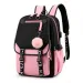 Large Bags for Teenage Girls USB Port Canvas Schoolbag Student Book Bag Fashion Black Pink Teen School Backpack_voghion.com