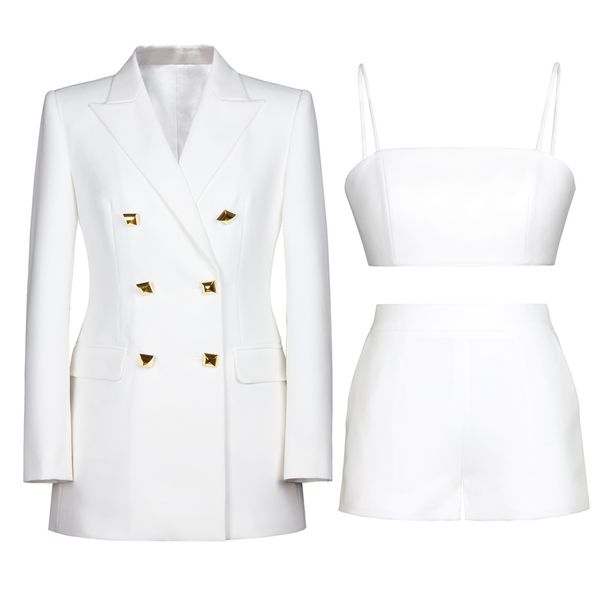 K Neue Hohe Qualität Temperament Pendeln Mode frauen Anzug Camisole Shorts Drei-stück Anzug_voghion.com