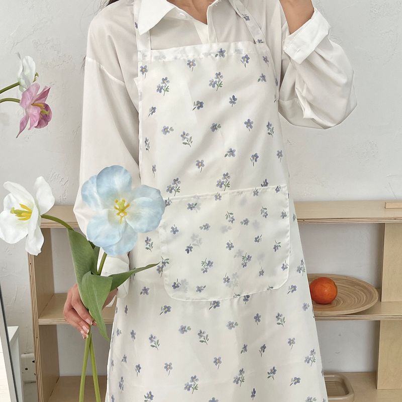 French INS Korean Elegant Baking Waterproof Apron For Women Painting Studio Forest Style Artistic_voghion.com