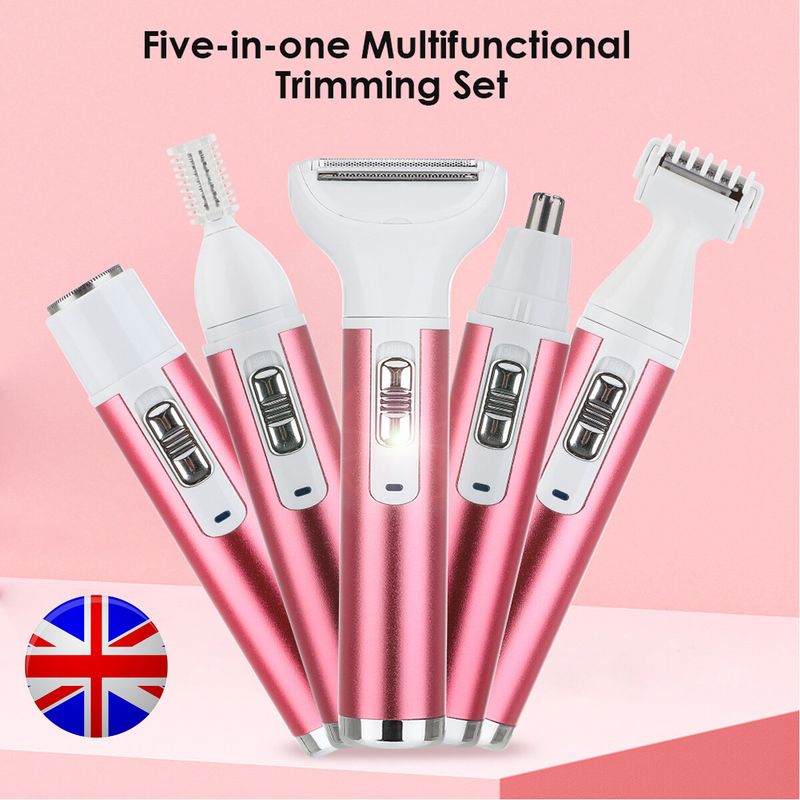 5 In 1 Electric Epilator Hair Remover Bikini Nose Hair Trimmer USB Lady Shaver_voghion.com