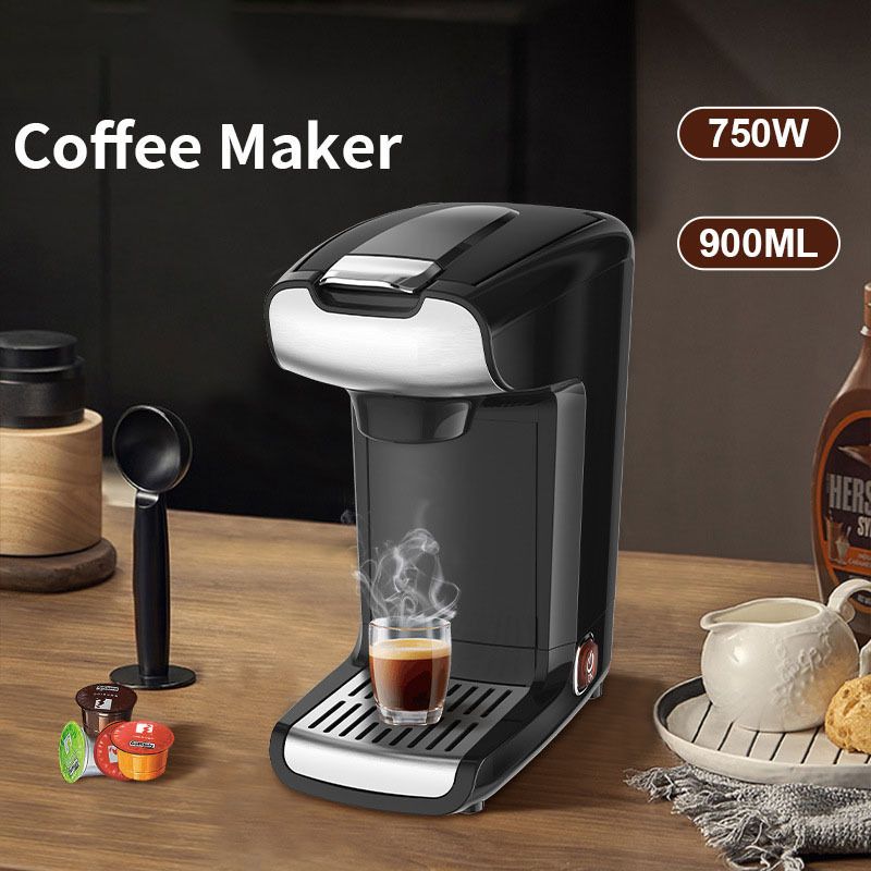Kleine elektrische Amerikaanse koffiemachine voor thuisgebruik Italiaanse kantoor-espressocapsulekoffiemachine Koffiezetapparaat_voghion.com