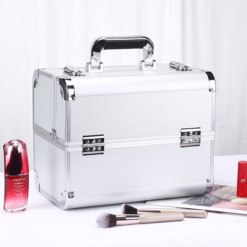 Valigetta per trucco professionale / Valigetta per attrezzi per bellezza, capelli, ricamo e manicure, grande capacità, custodia per cosmetici con coperchio ribaltabile_voghion.com
