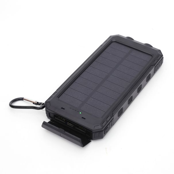 Power Bank solare da 20000 mAh con bussola - Caricabatterie portatile impermeabile per esterni per campeggio, escursionismo, emergenza_voghion.com