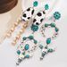 Bohemian Ethnic Style With Turquoise Milk Patterned Leather Diamond Studded Hollow And Earrings_voghion.com