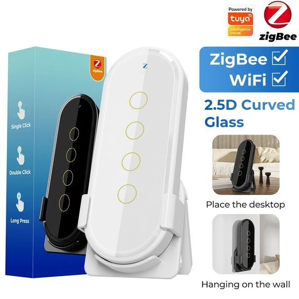 Tuya Zigbee Ch Gang 12 Touch Remote Control Life App Wireless Smart Home Scene Switch Light_voghion.com