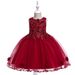 Baby clothes Children's dress three-dimensional flower flower child wedding dress girl dress Peng Peng princess children's dress_voghion.com