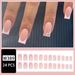 24 pièces par boîte de faux ongles européens roses français mignons roses amour simple et à la mode ongles portables assortis_voghion.com