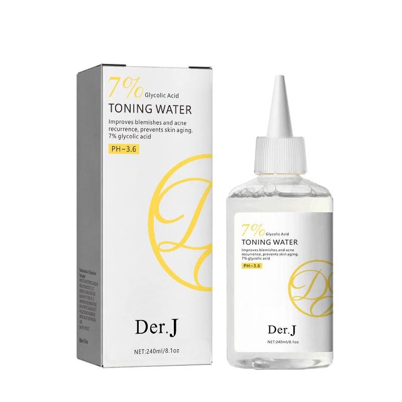 Der.J 7% Glycolic Acid Toner 240ml - Facial Hydration, Acne Treatment, Closed - Comedo Reduction & Pore Refining Essence Water_voghion.com