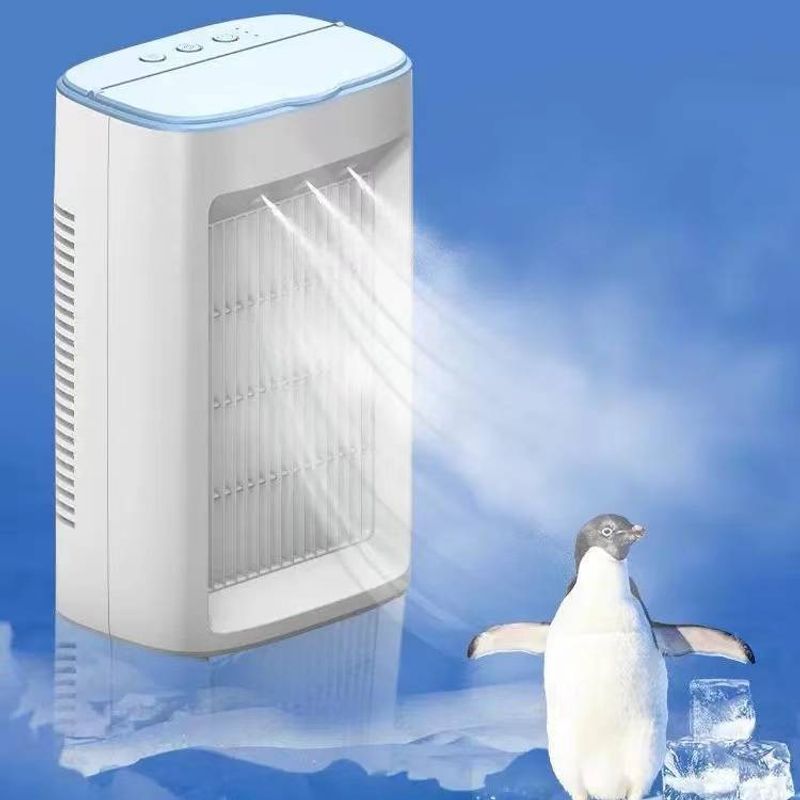 Jauns mājsaimniecības aerosola gaisa dzesētājs Mini aerosols Thermantidote galda mazs gaisa kondicionēšanas mitrinātājs trīs pārnesumu cirkulācijas vējš_voghion.com