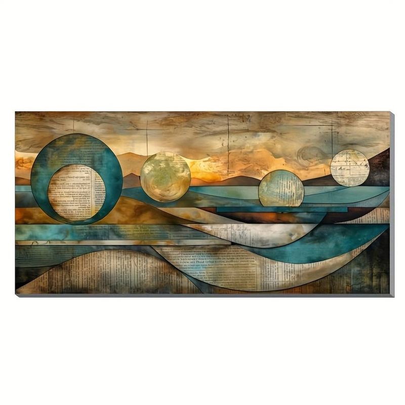 Modern Geometric Abstract Landscape Wall Art Canvas Prints Painting,Decor For Home Office, Living Room, Bedroom_voghion.com