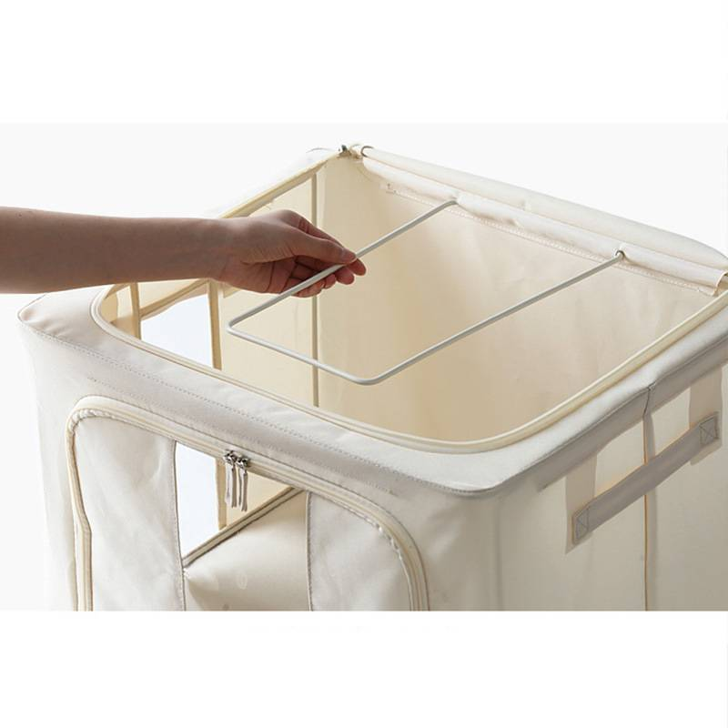 Boîtes de rangement pliables en tissu Oxford pour vêtements – Organiseur de garde-robe polyvalent avec poignées (grande capacité, respirant et résistant, pour la maison et le placard)_voghion.com