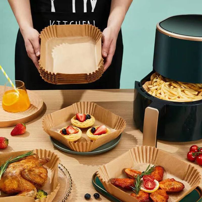 ​110-Pack Air Fryer Parchment Sheets - Non-Stick, Greaseproof & Pre-Cut For Perfect Crispy Results​_voghion.com